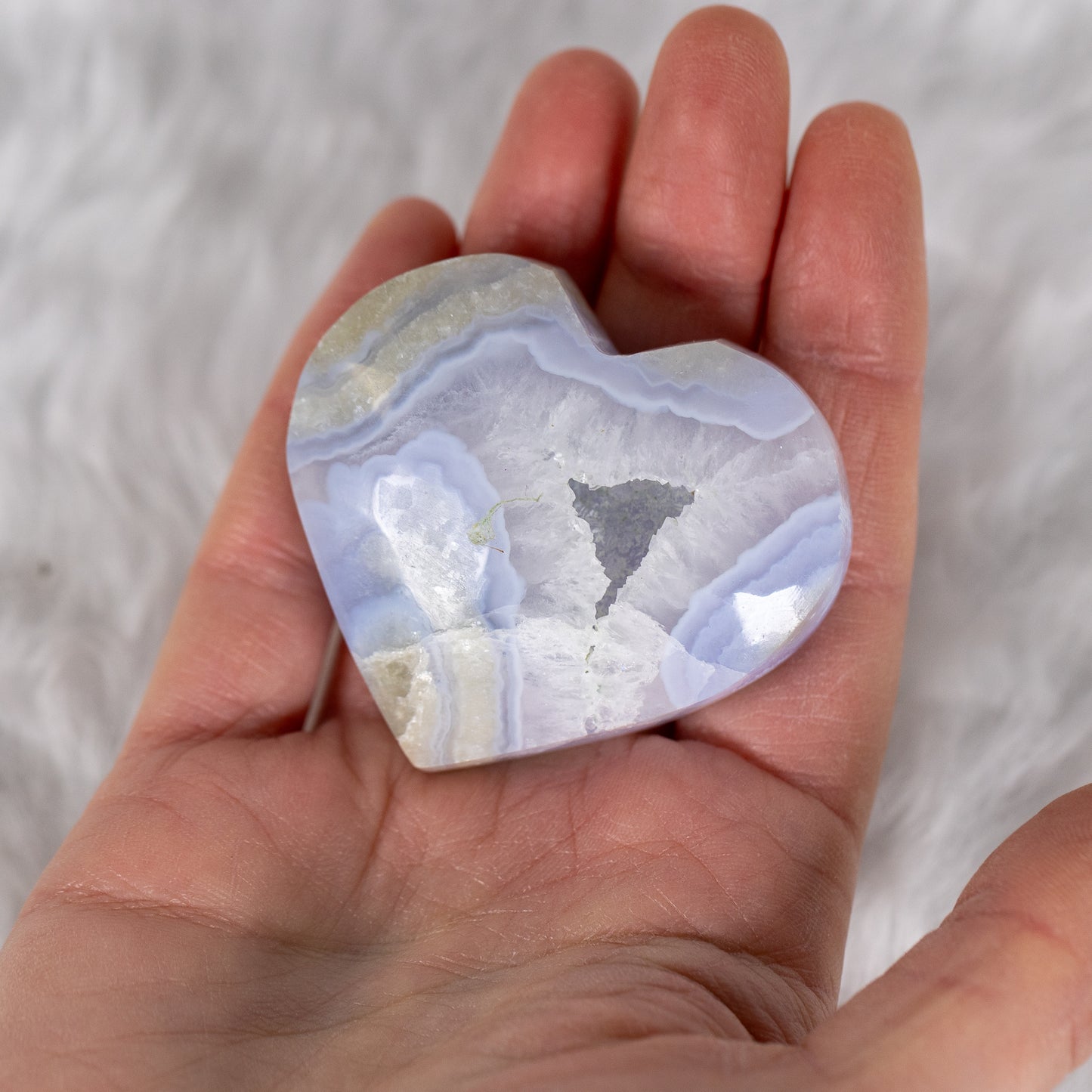 Blue Lace Agate Heart