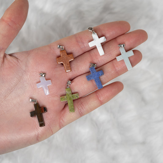 Gemstone Cross Pendant