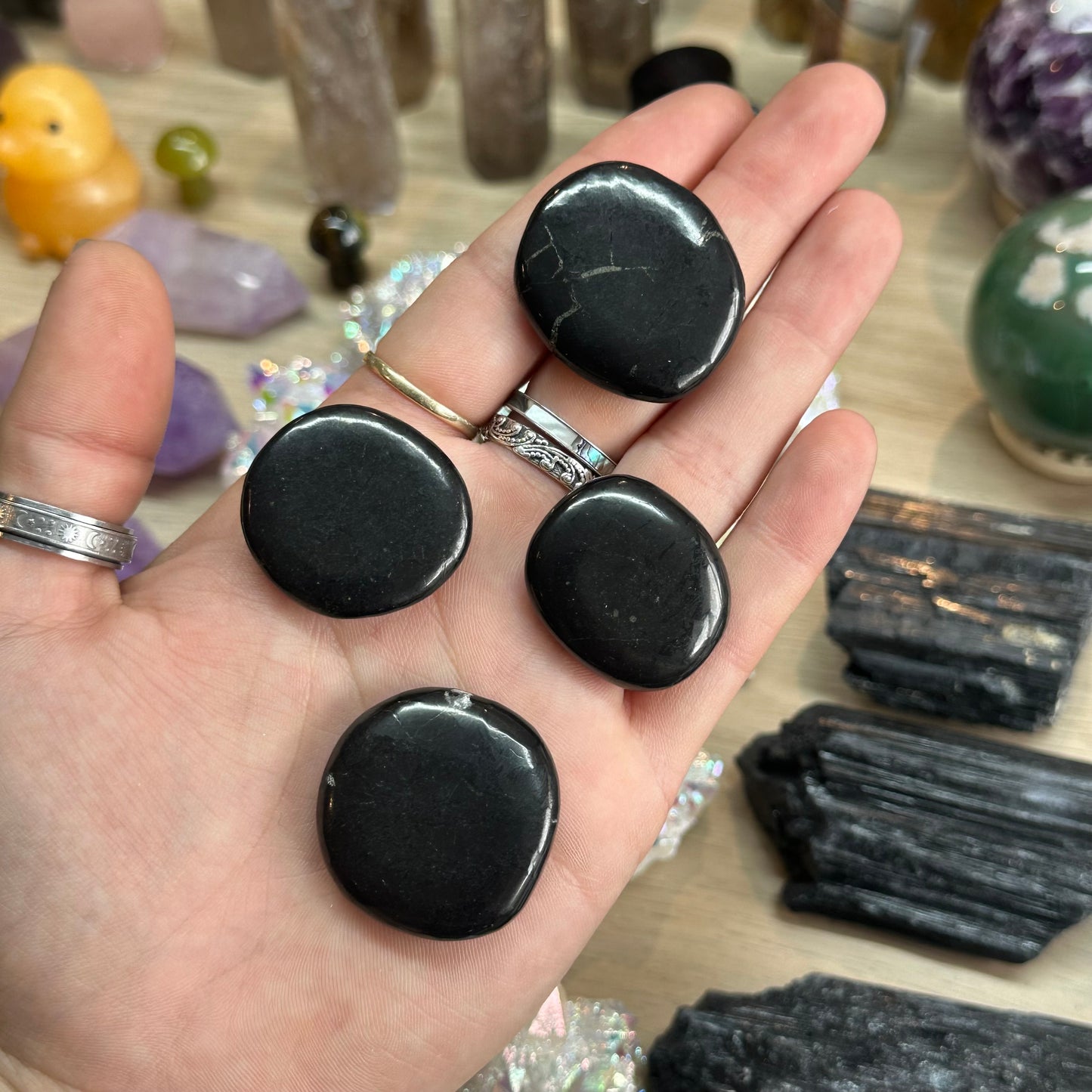 1pcs Shungite Palm Stone