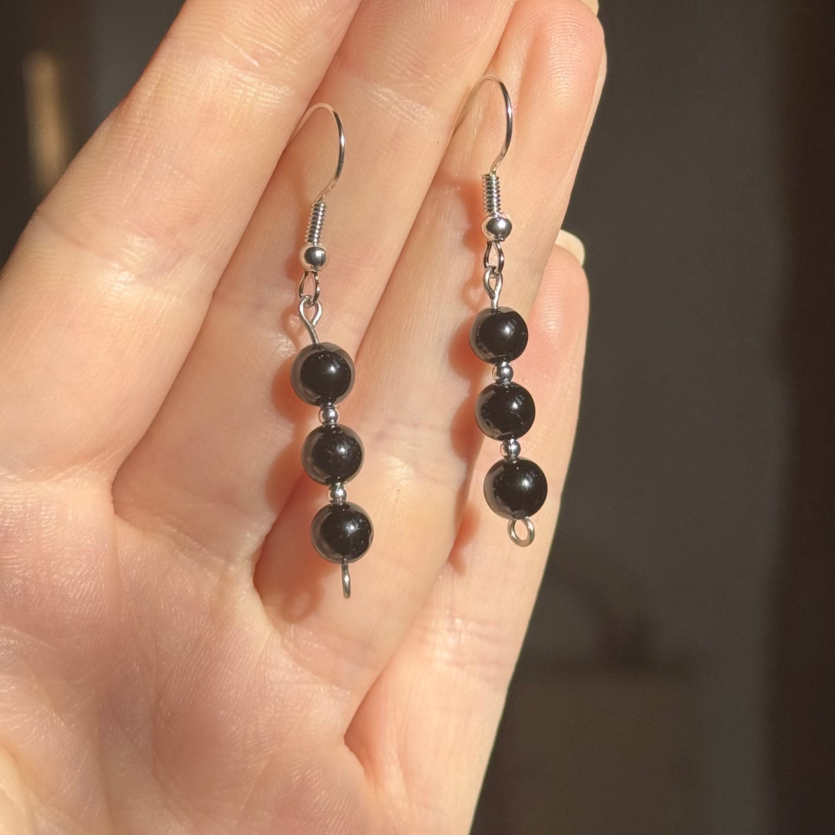 Black Tourmaline Earrings