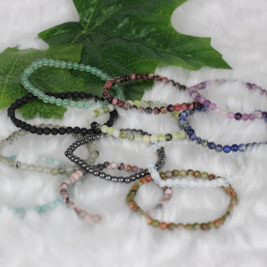 4mm Gemstone Stretchy Bracelet