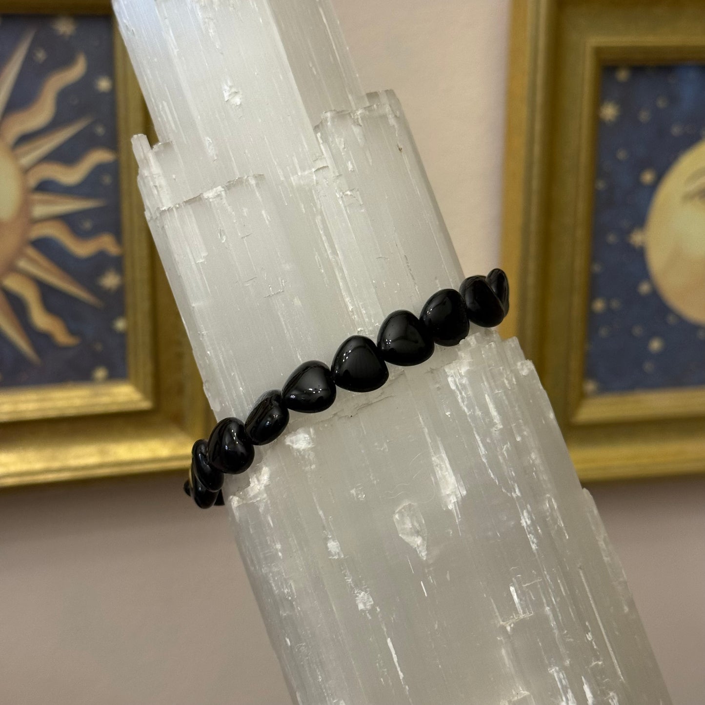 Obsidian Heart Bracelet