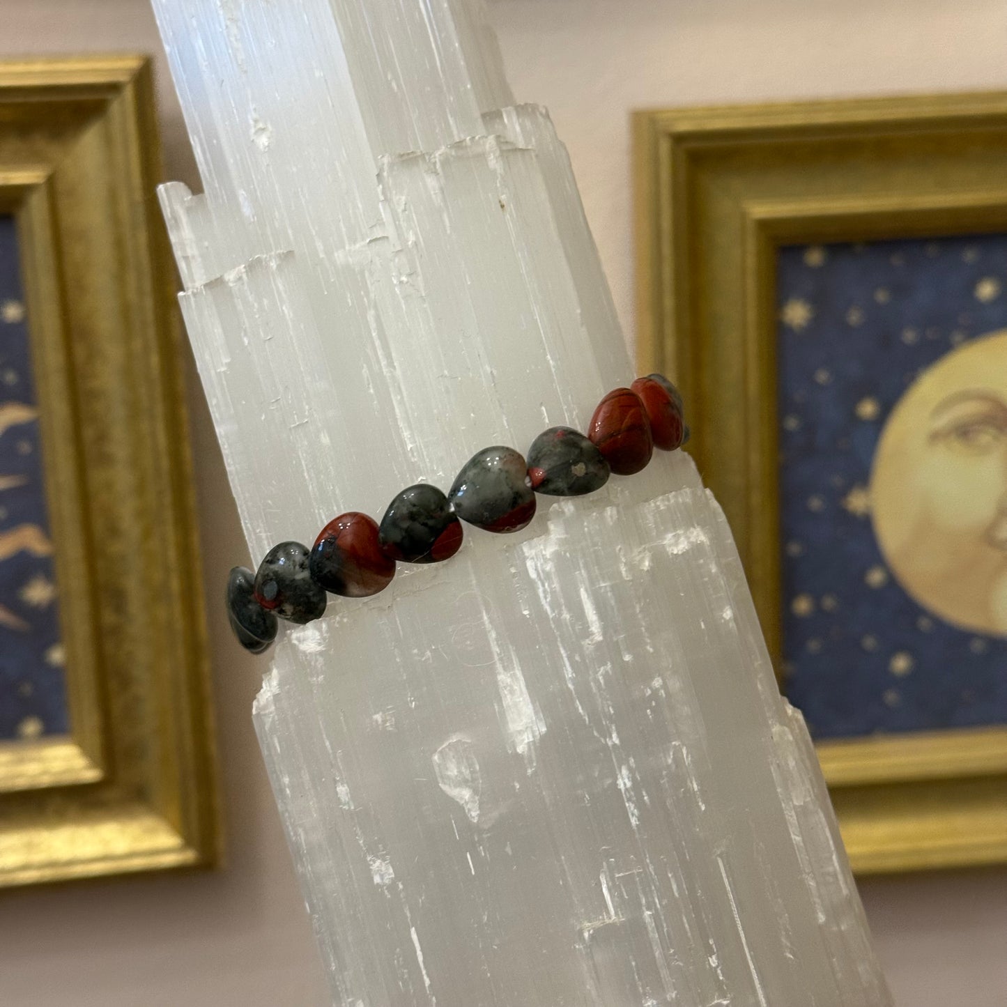 Bloodstone Heart Bracelet