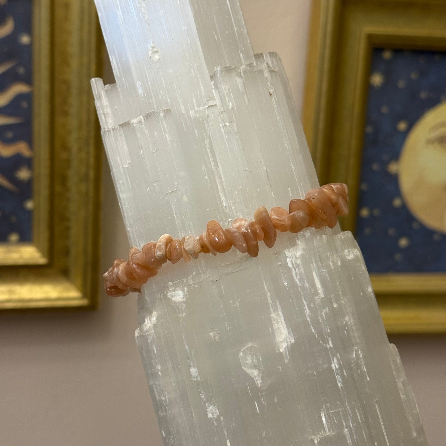 Peach Moonstone Bracelet