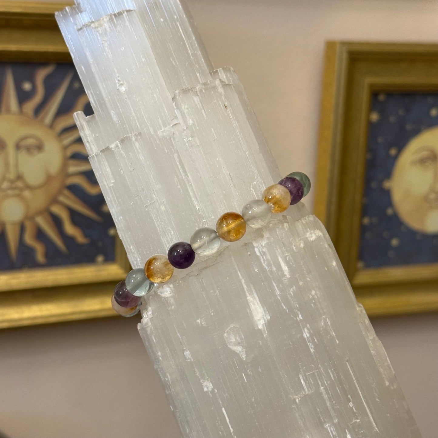 Citrine - Fluorite - Amethyst Bracelet