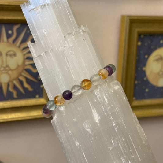 Citrine - Fluorite - Amethyst Bracelet