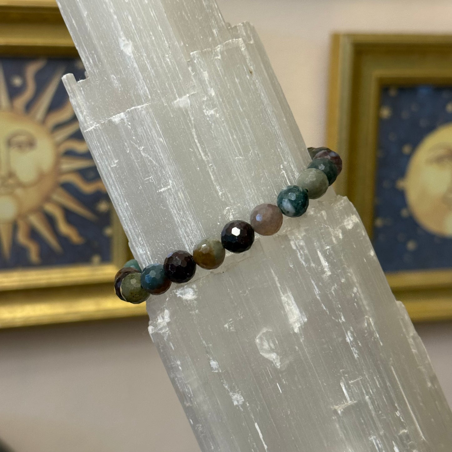 Faceted Ocean Jasper Bracelet