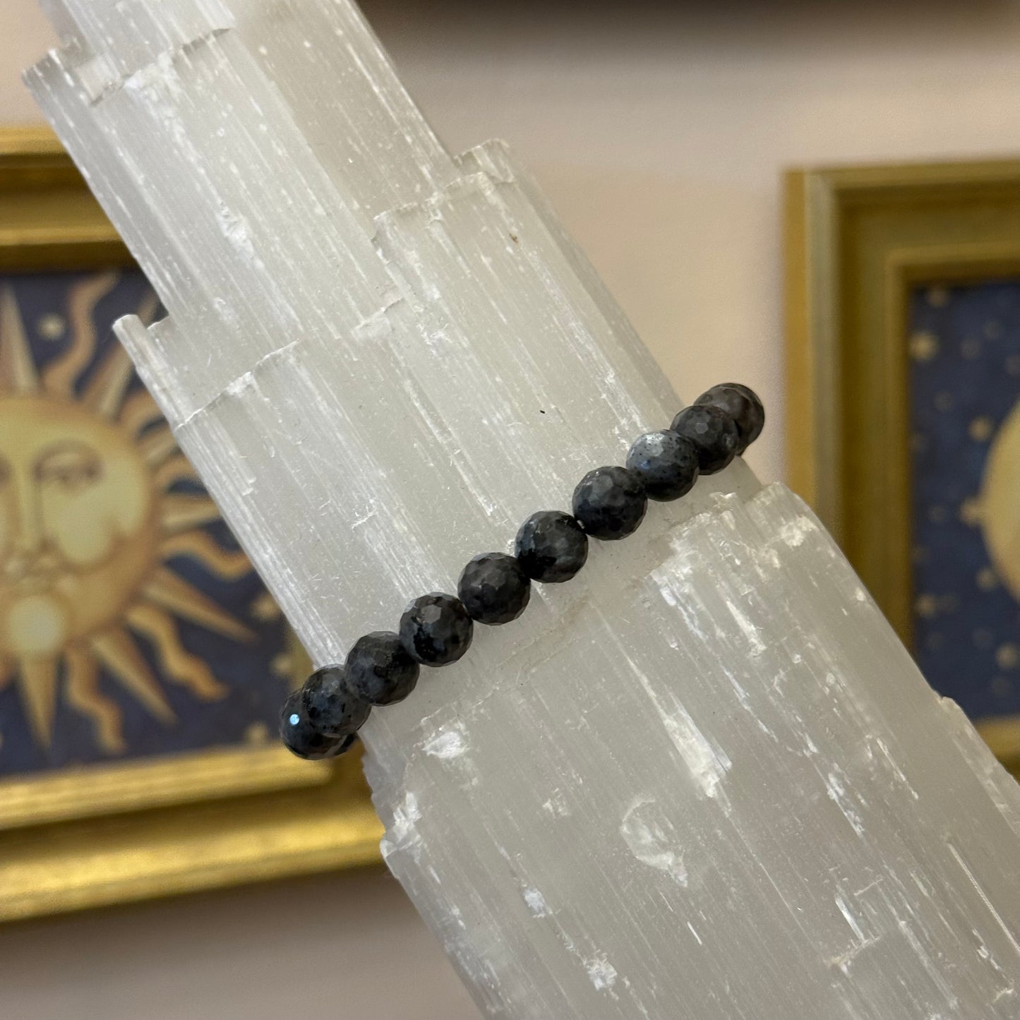 Faceted Larvikite Bracelet
