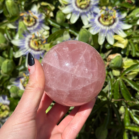 Star Rose Quartz Sphere