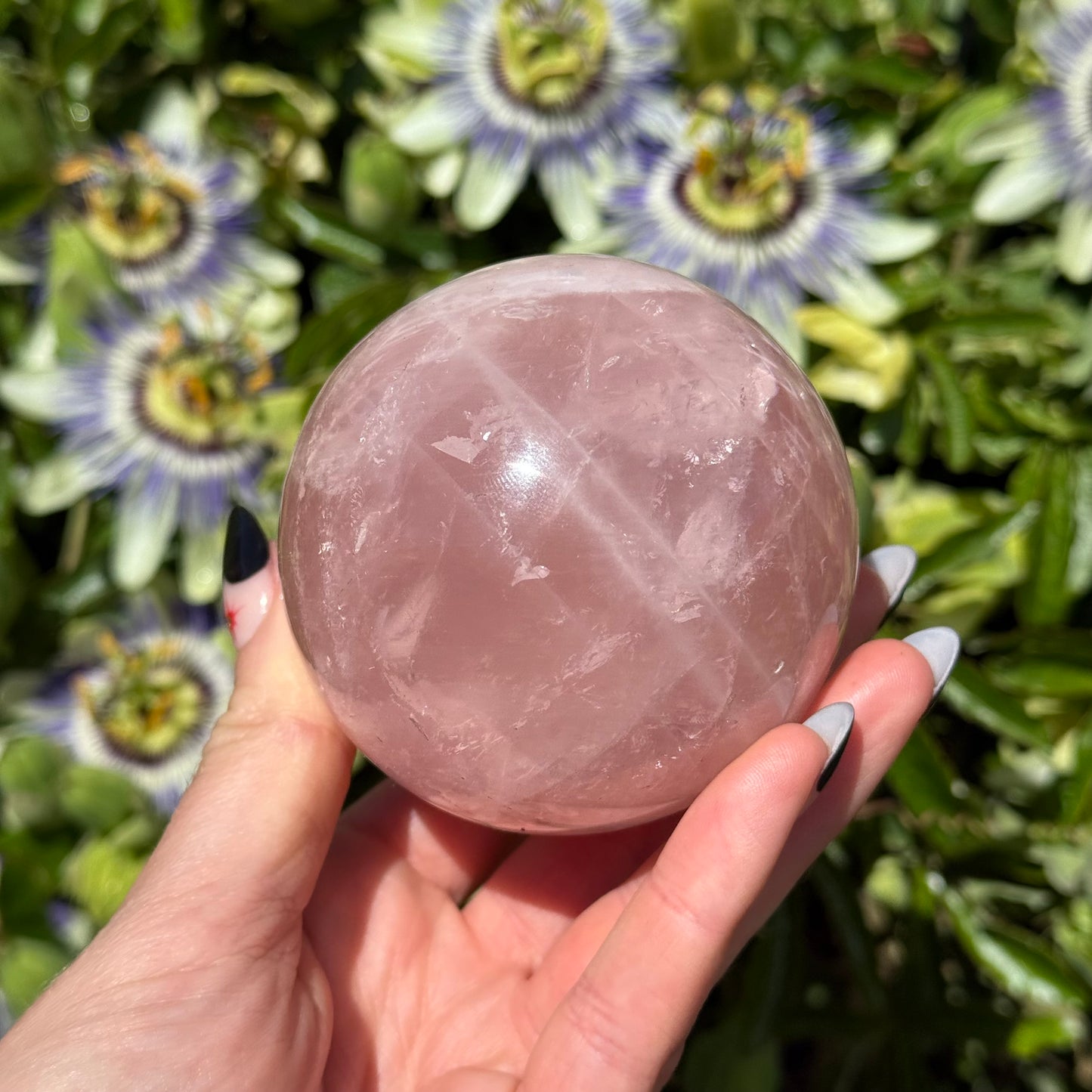 Star Rose Quartz Sphere
