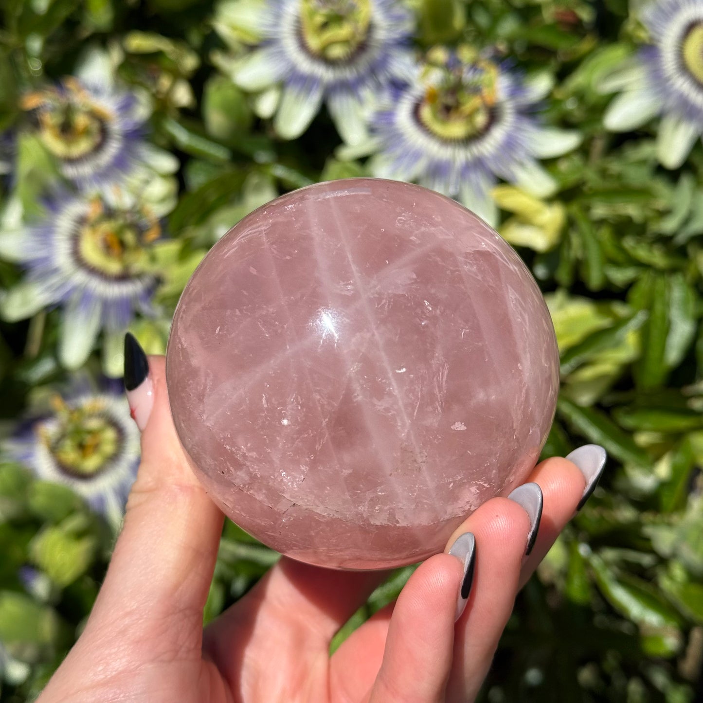 Star Rose Quartz Sphere