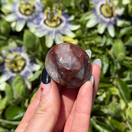 Fire Quartz Palm Stone