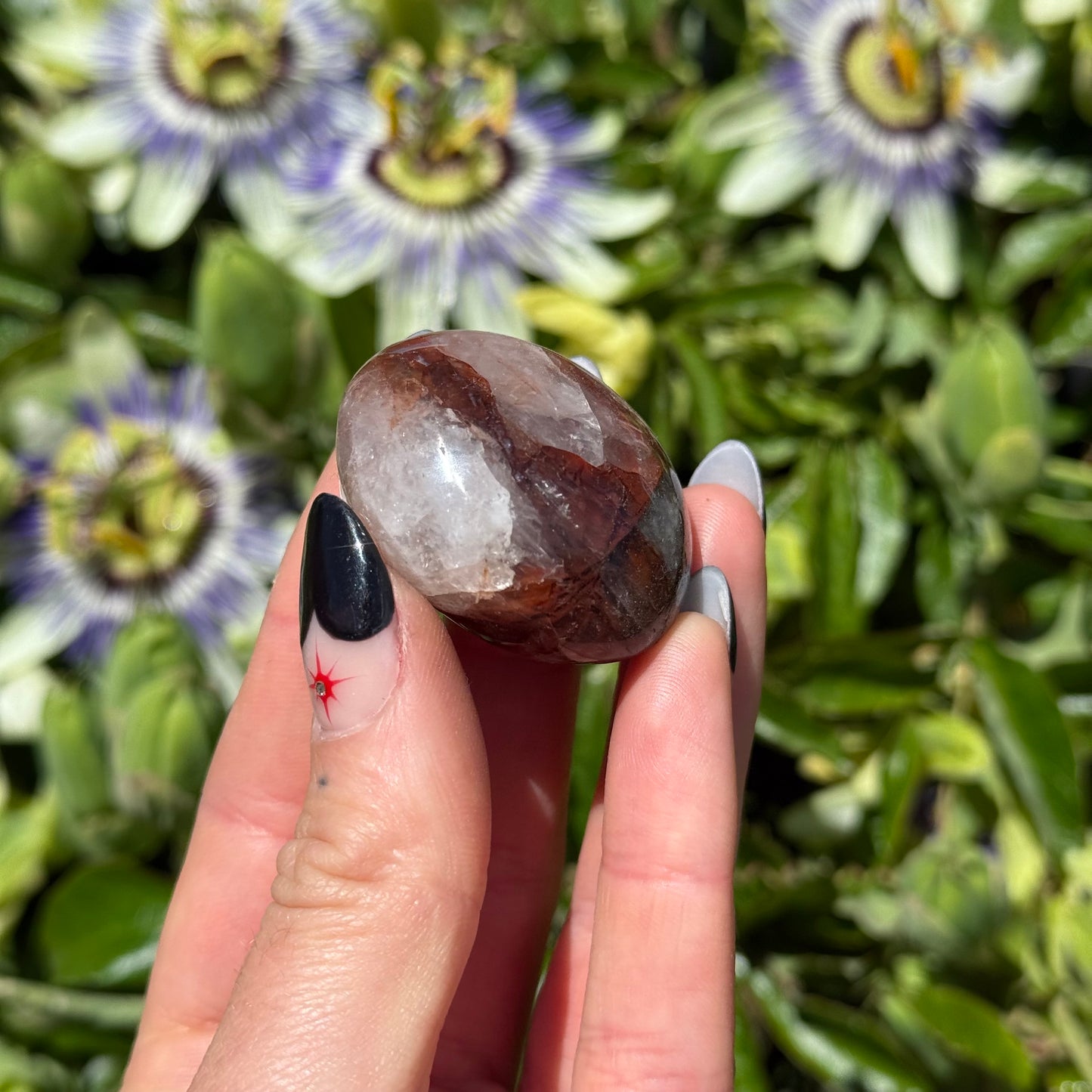 Fire Quartz Palm Stone