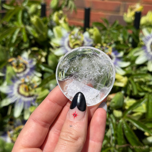 Clear Quartz Palm Stone