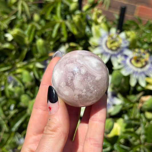 Pink Amethyst - Blossom Agate Sphere
