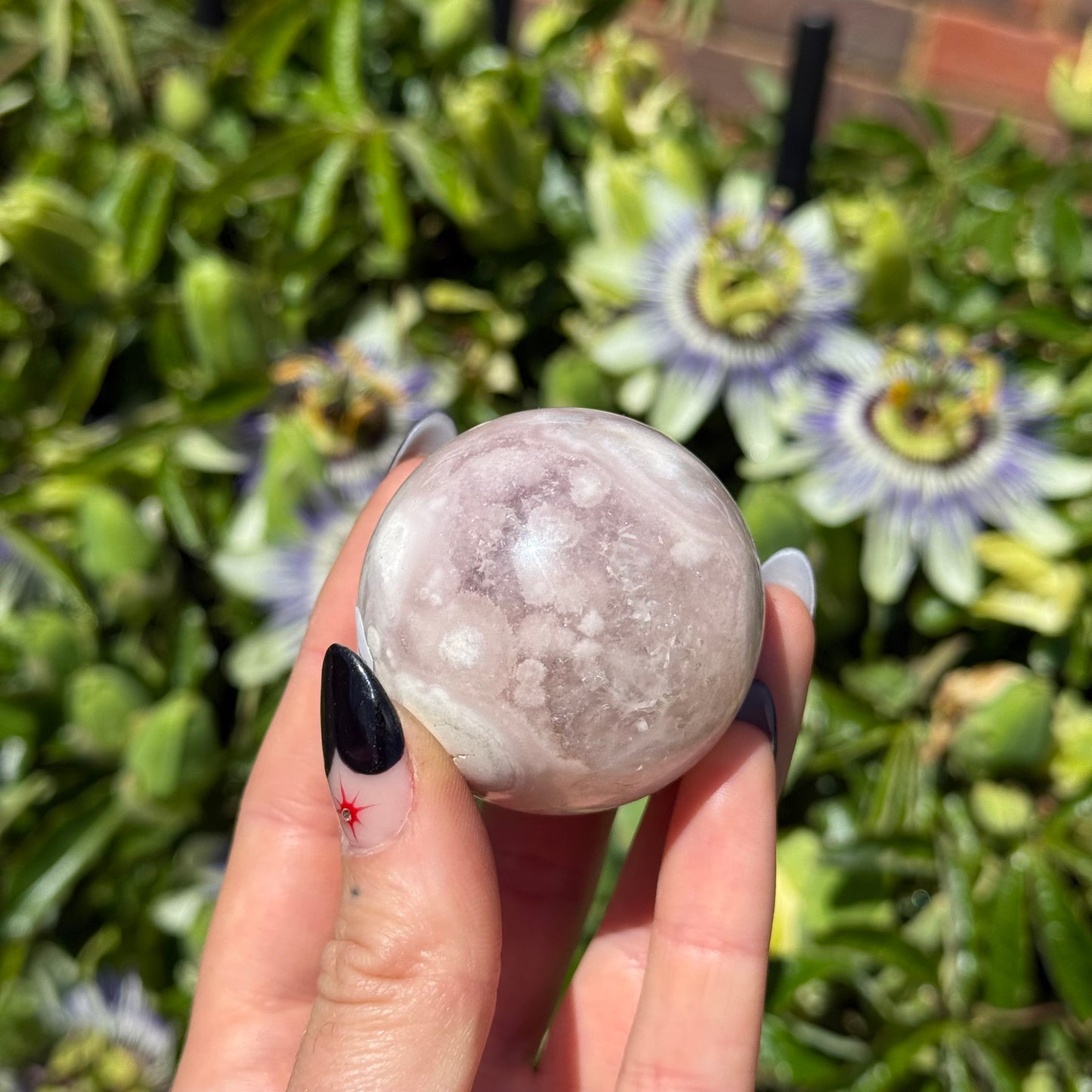 Pink Amethyst - Blossom Agate Sphere