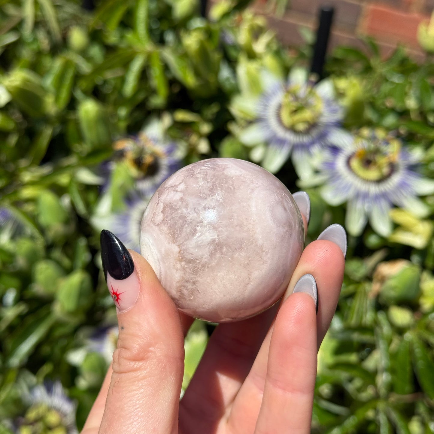 Pink Amethyst - Blossom Agate Sphere