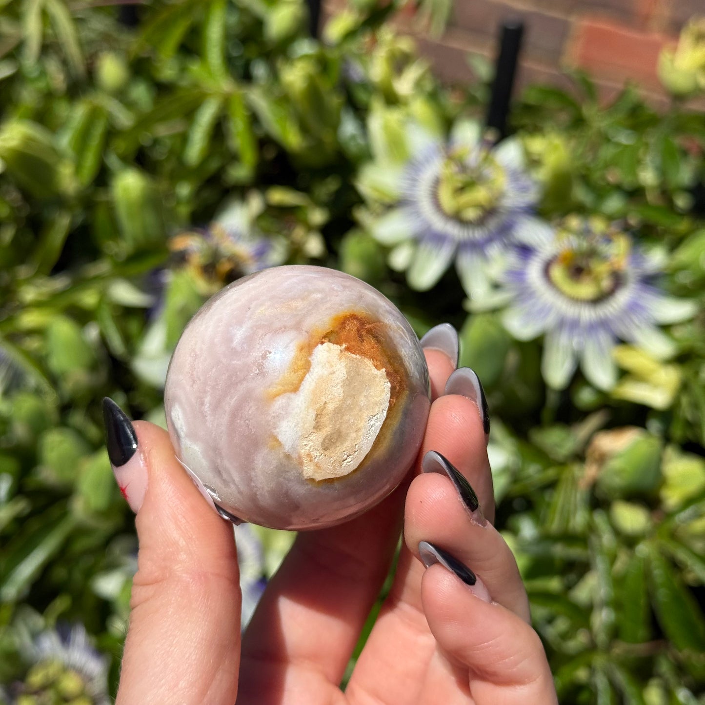 Pink Amethyst - Blossom Agate Sphere