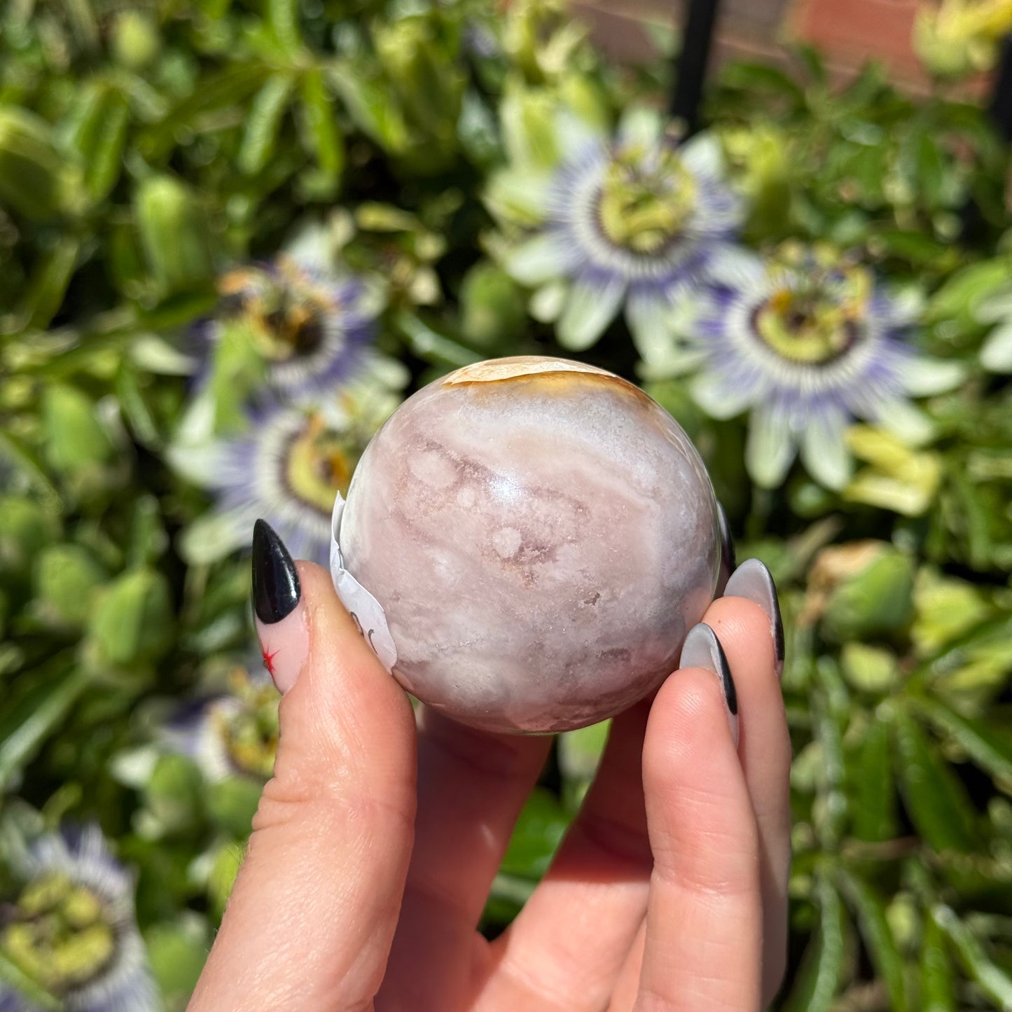 Pink Amethyst - Blossom Agate Sphere
