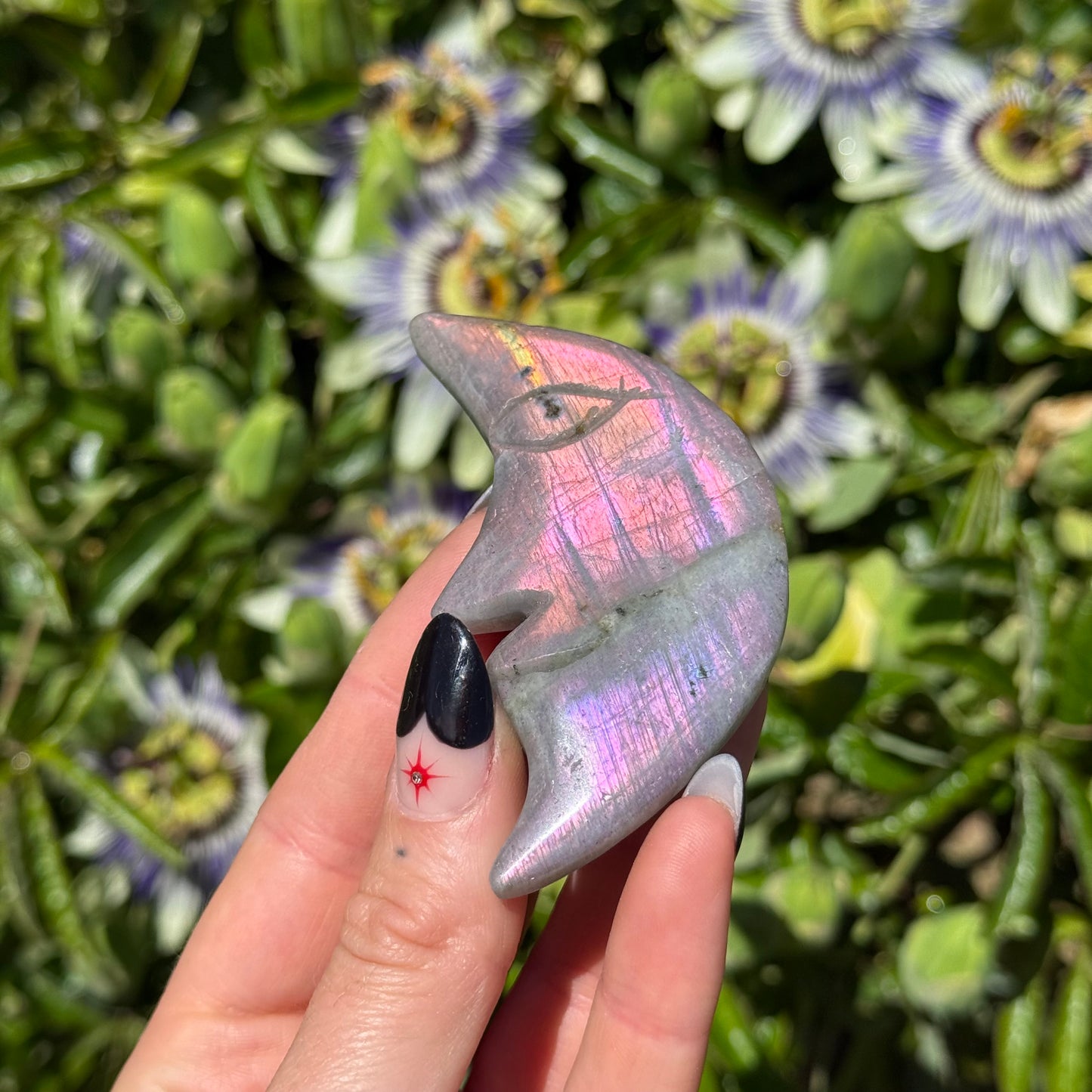 Purple Labradorite Moon