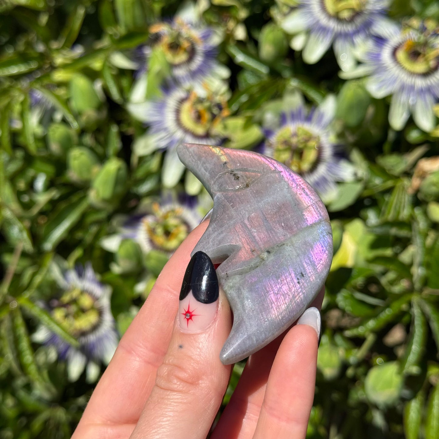 Purple Labradorite Moon