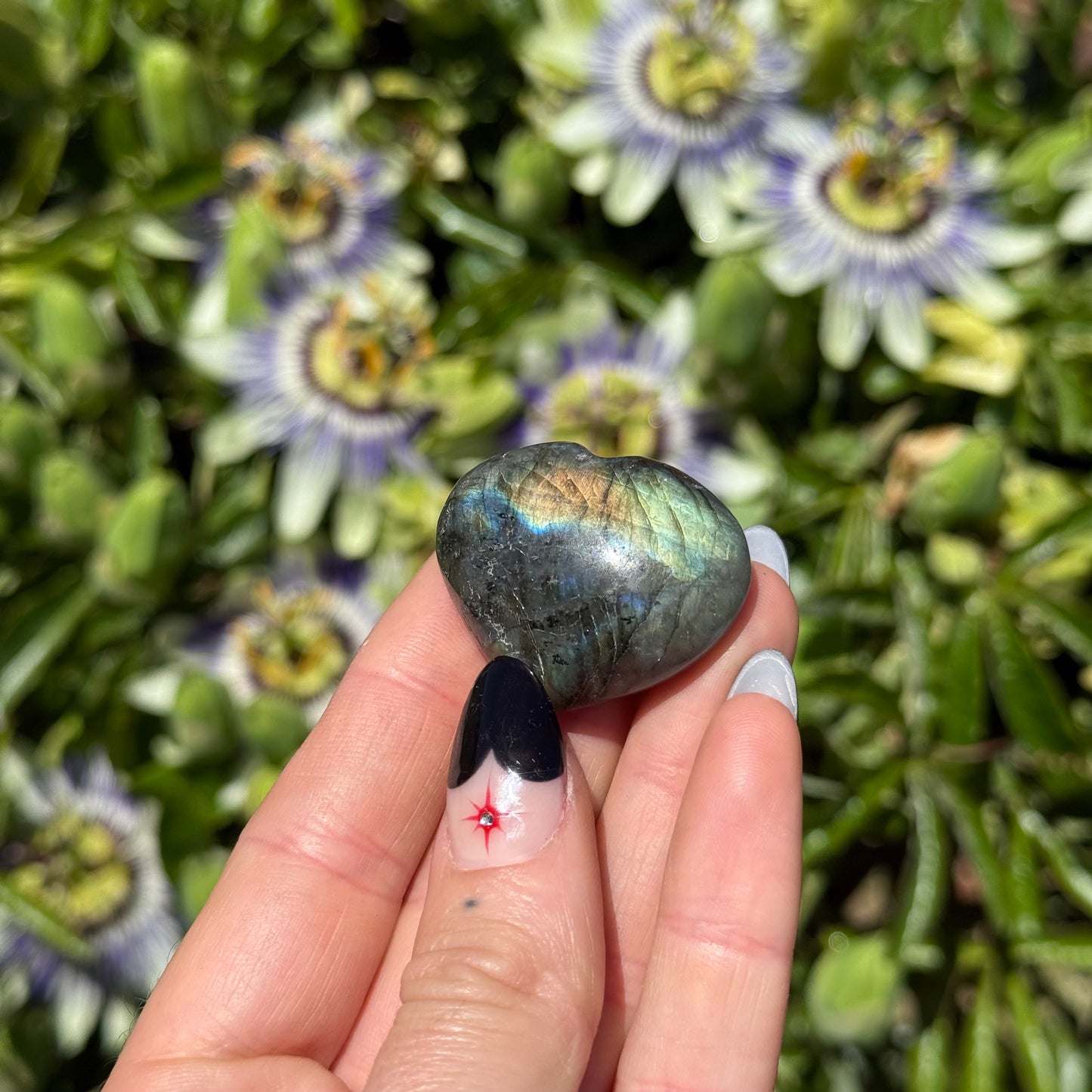 Labradorite Heart