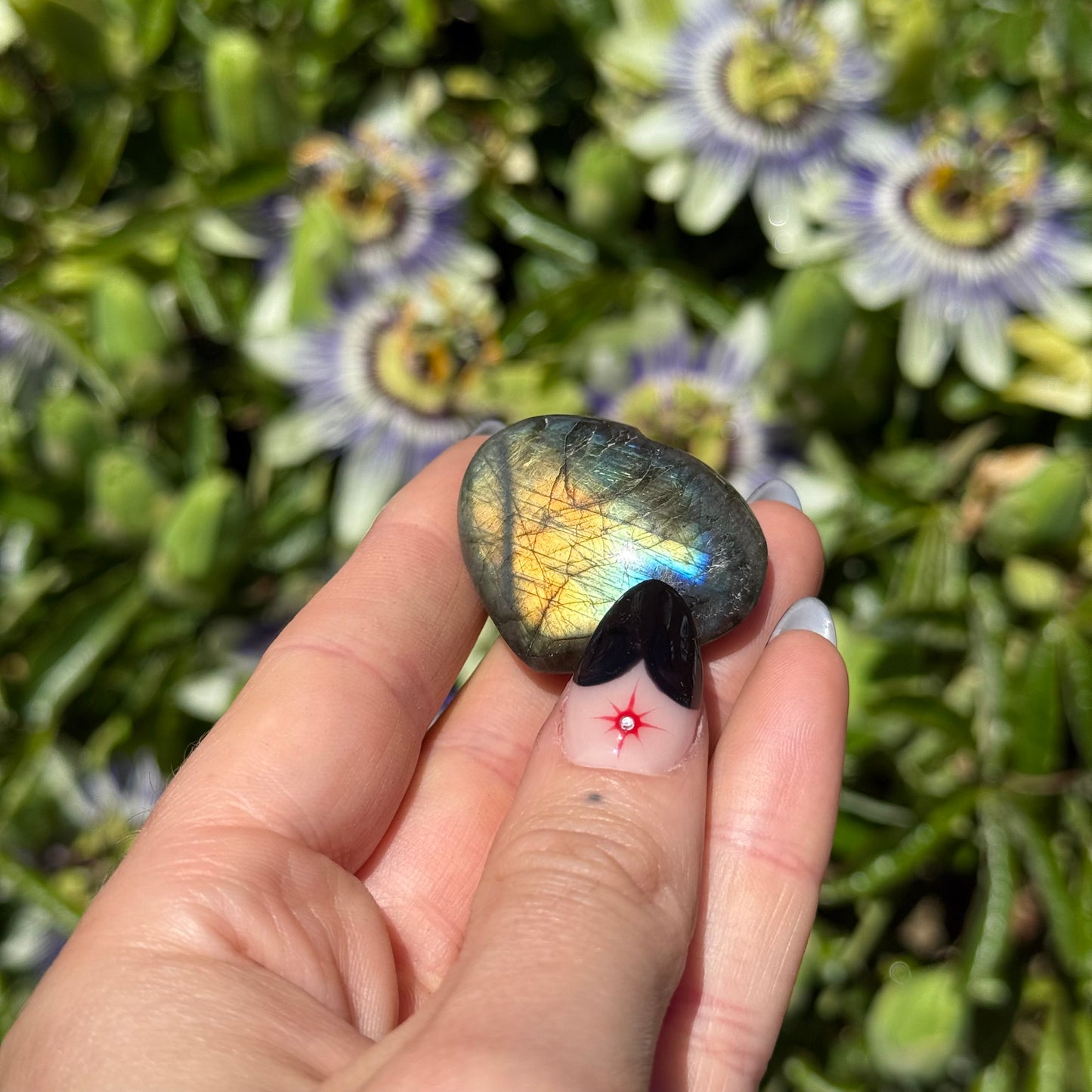 Labradorite Heart