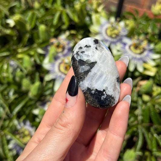 Rainbow Moonstone Palm Stone