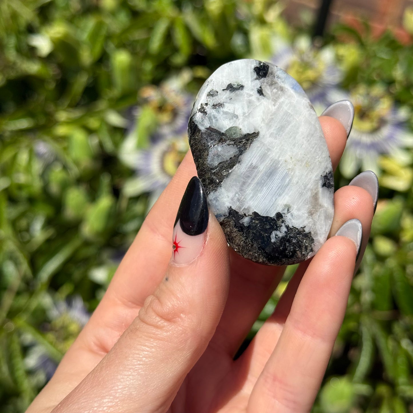 Rainbow Moonstone Palm Stone