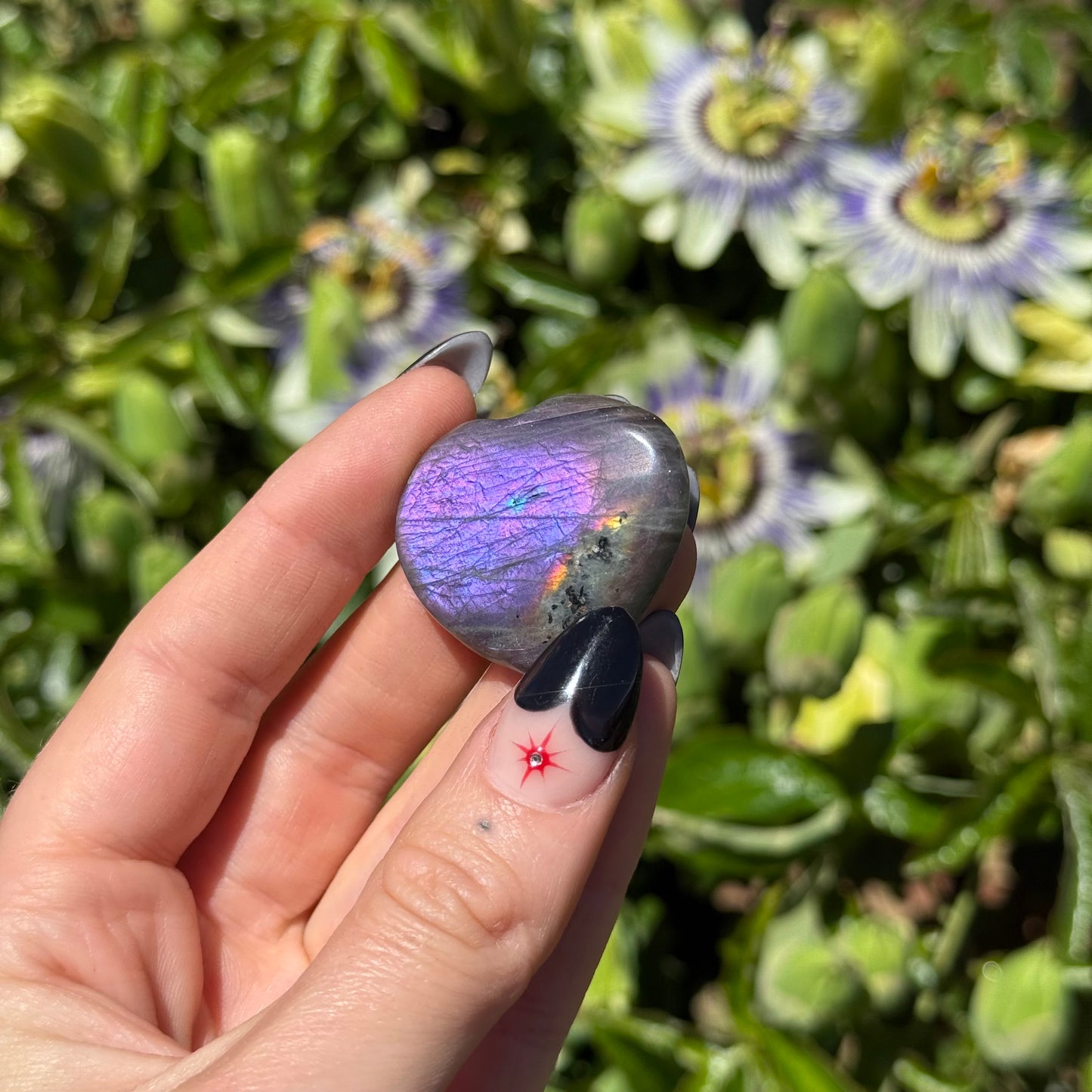 Purple Labradorite Heart