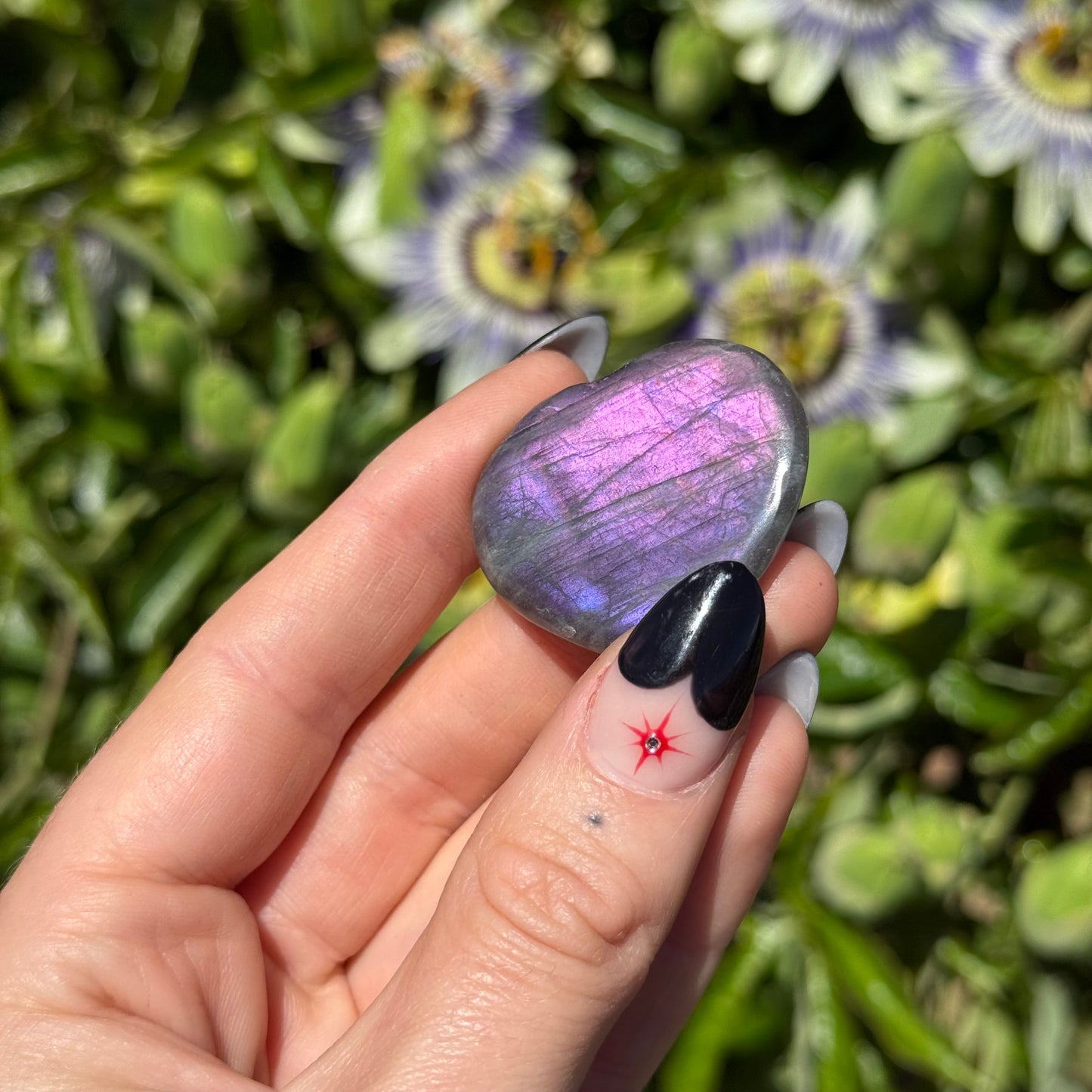 Purple Labradorite Heart