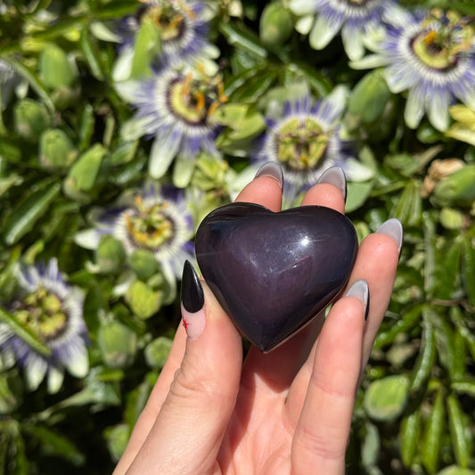 Purple Obsidian Heart