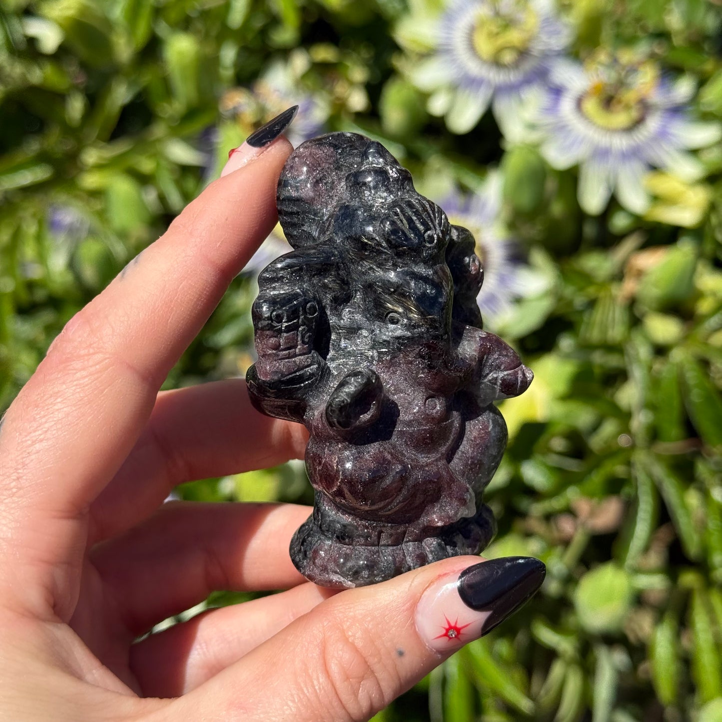 Garnet In Astrophylitte Ganesha