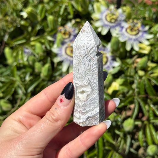Mexican Crazy Lace Agate Tower