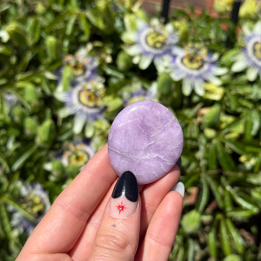 Lepidolite Palm Stone