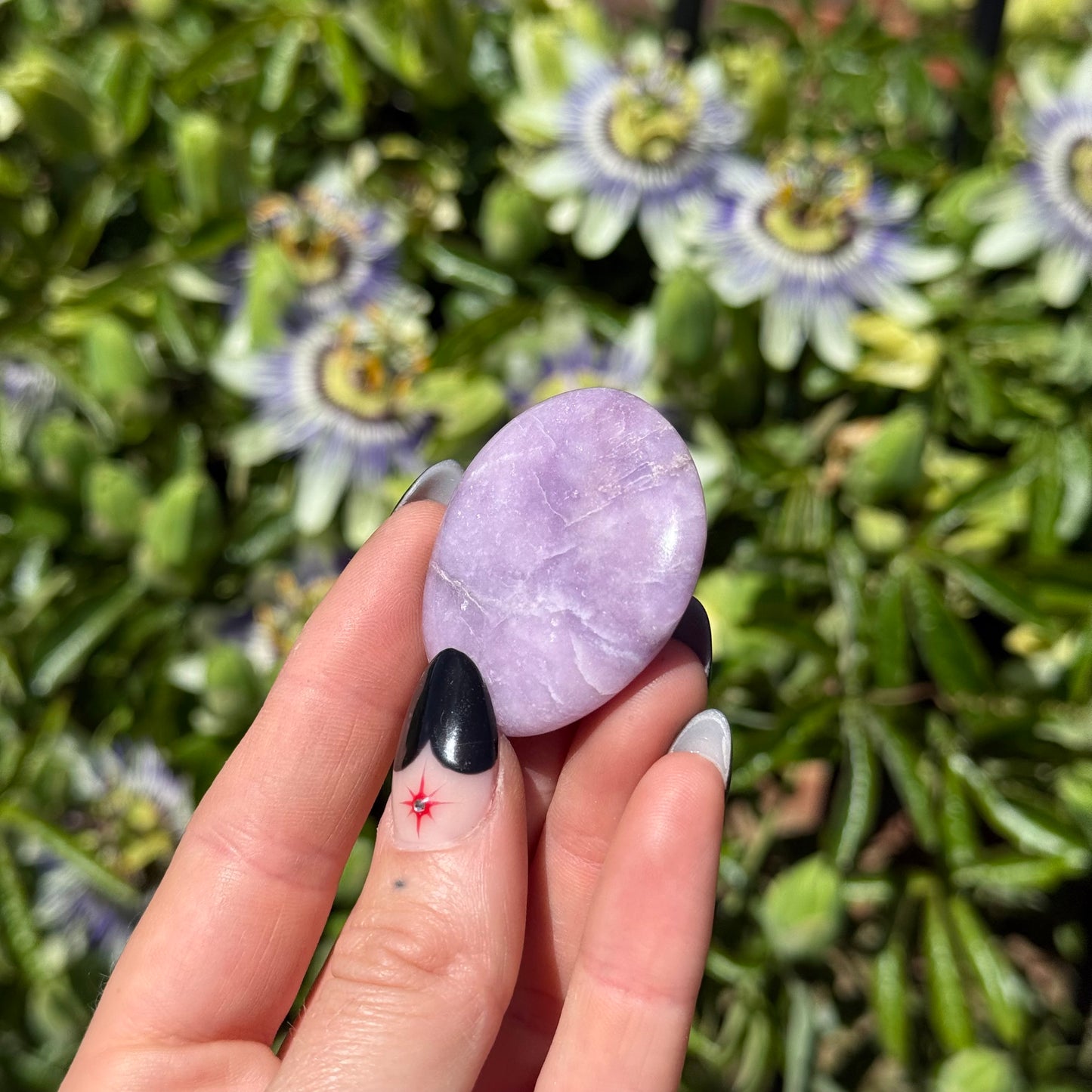 Lepidolite Palm Stone