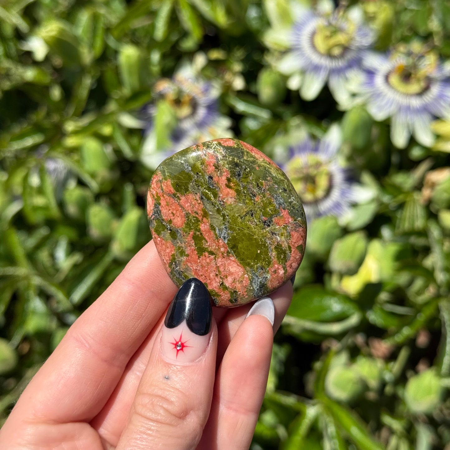 Unakite Palm Stone