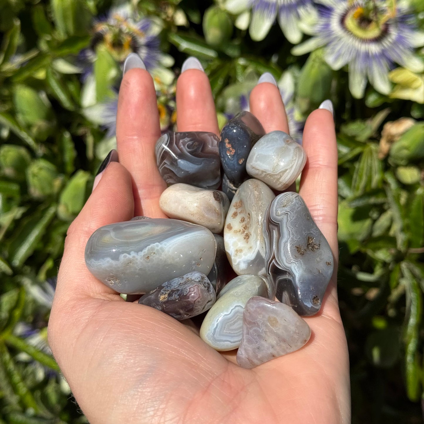 1pcs Tumbled Striped Agate