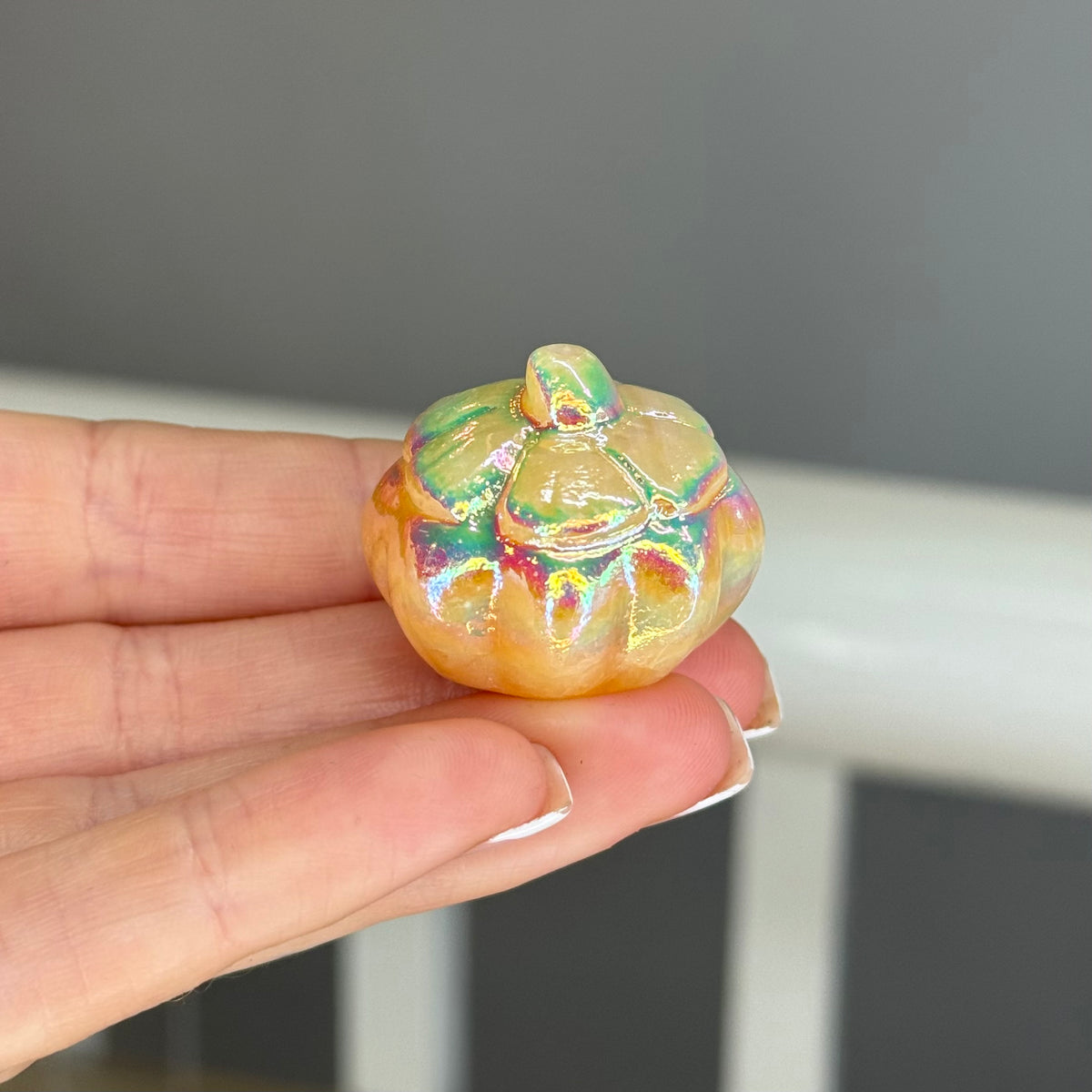 Aura Calcite Pumpkin