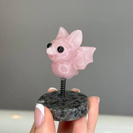 Rose Quartz Bat On Youperlite