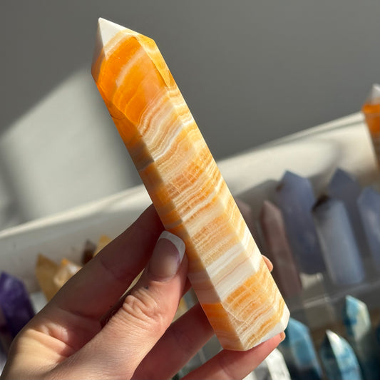 Orange Calcite Tower