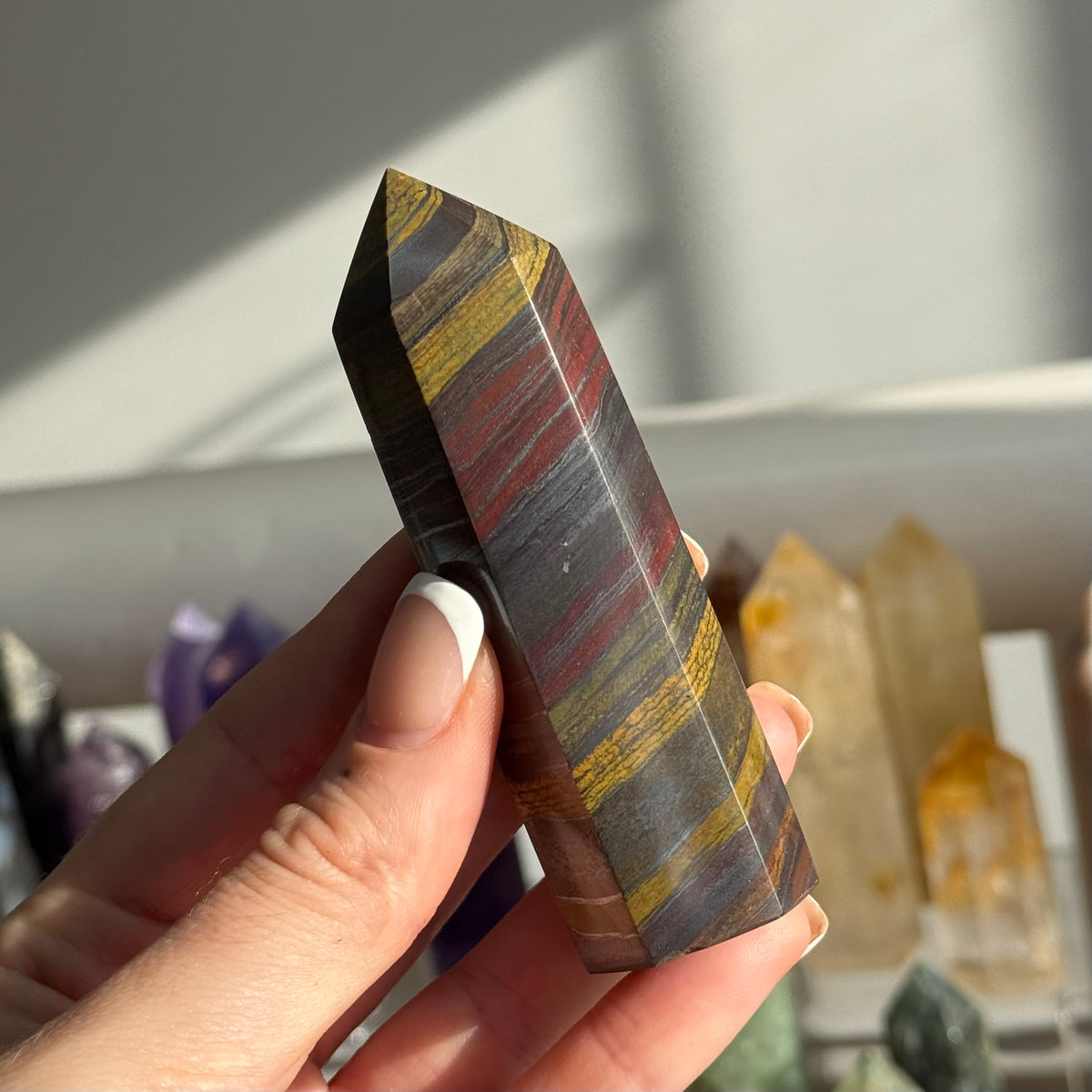 Hematite Tigers Eye Tower