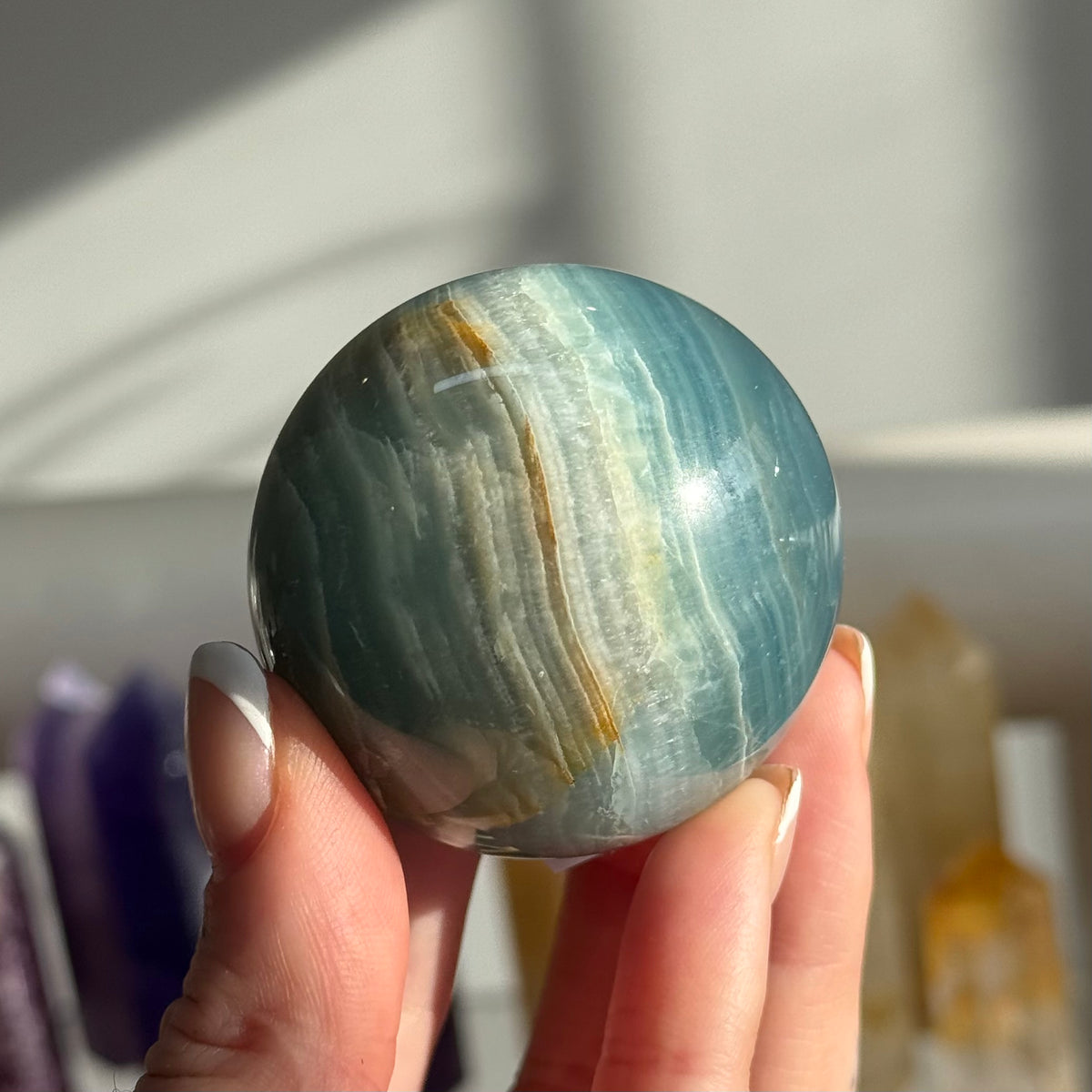 Blue Onyx Sphere