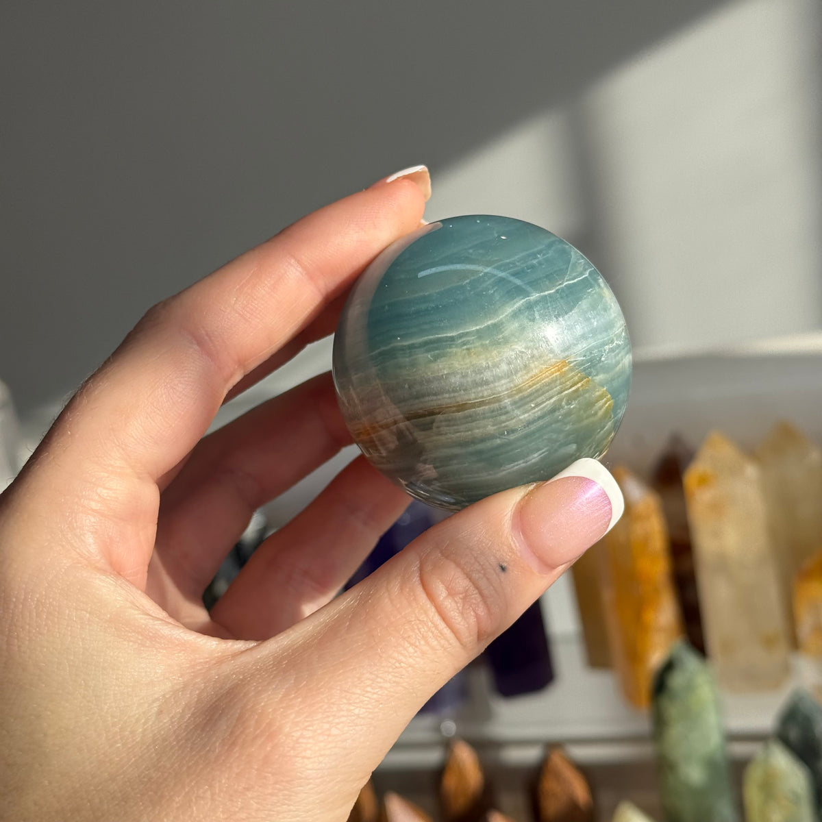 Blue Onyx Sphere