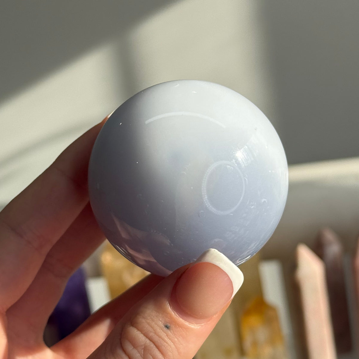 Blue Chalcedony Sphere