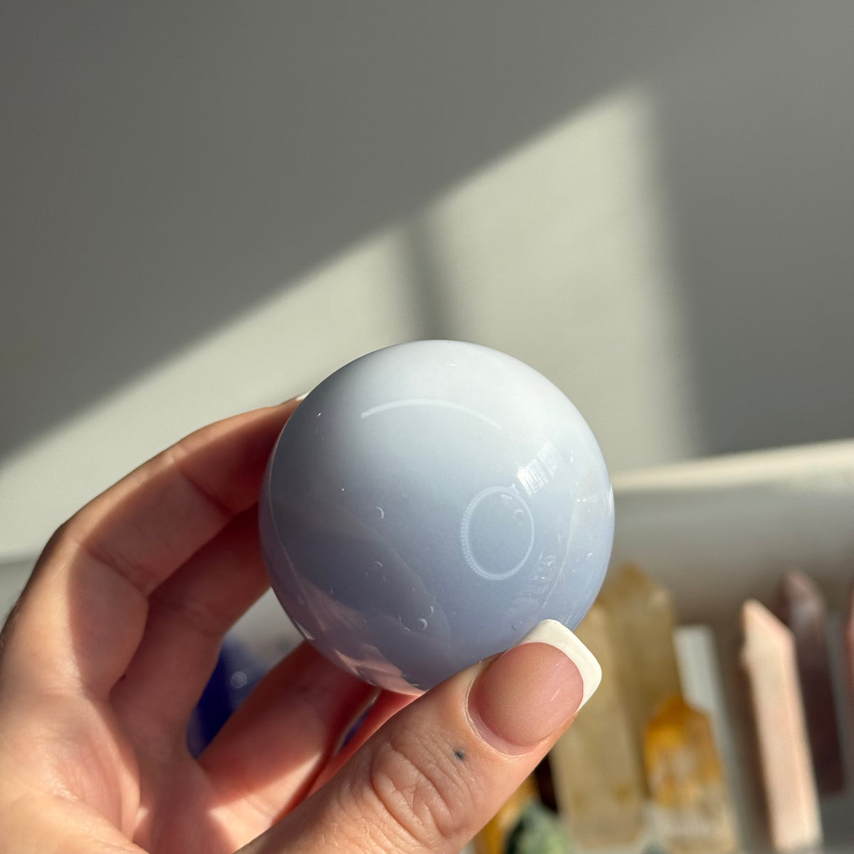Blue Chalcedony Sphere