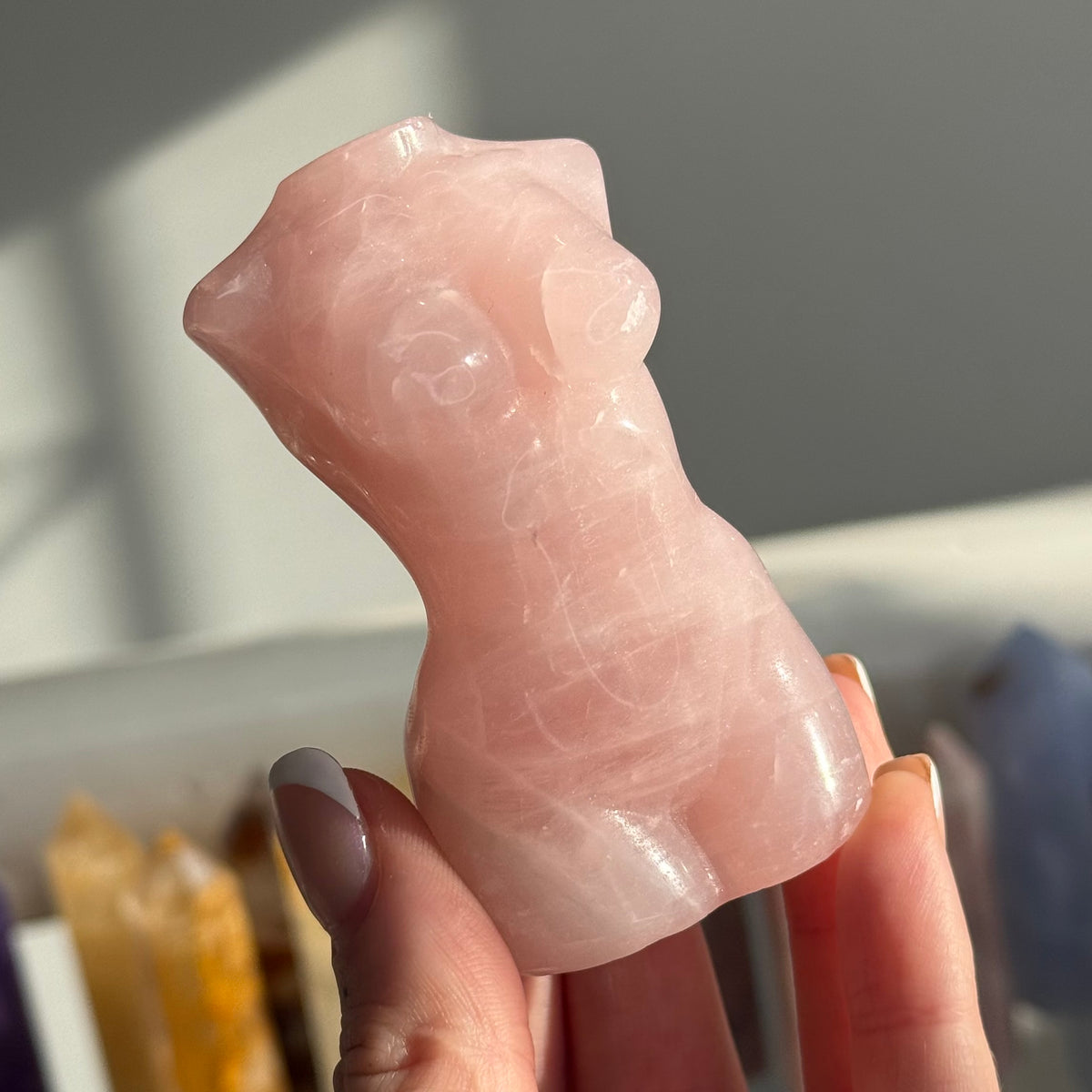 Rose Quartz Body Carving