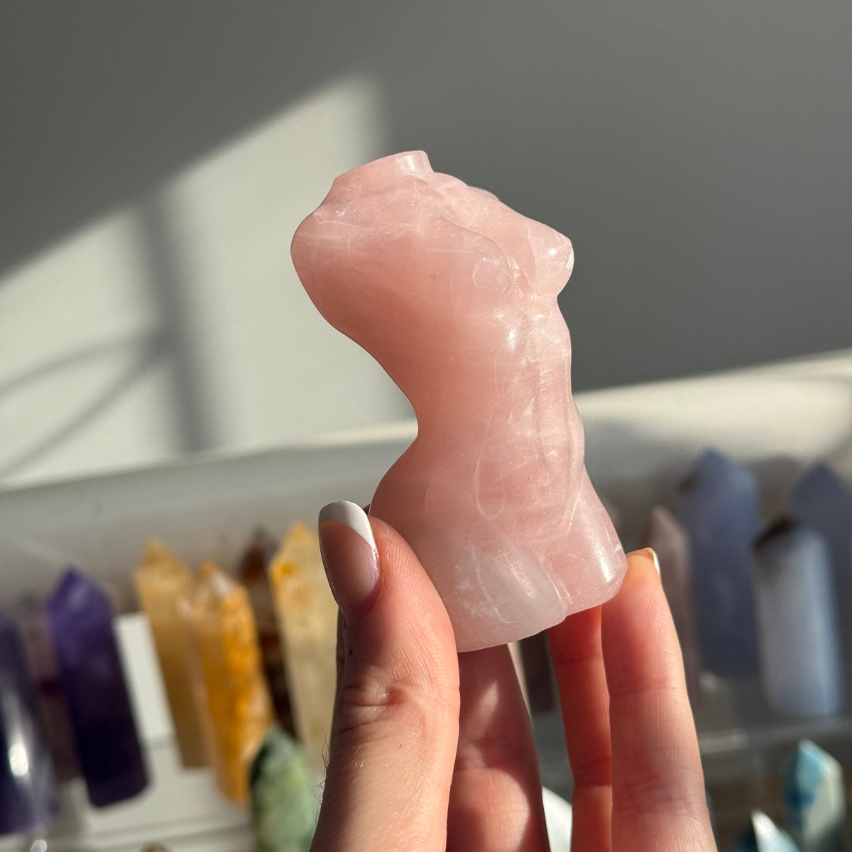 Rose Quartz Body Carving