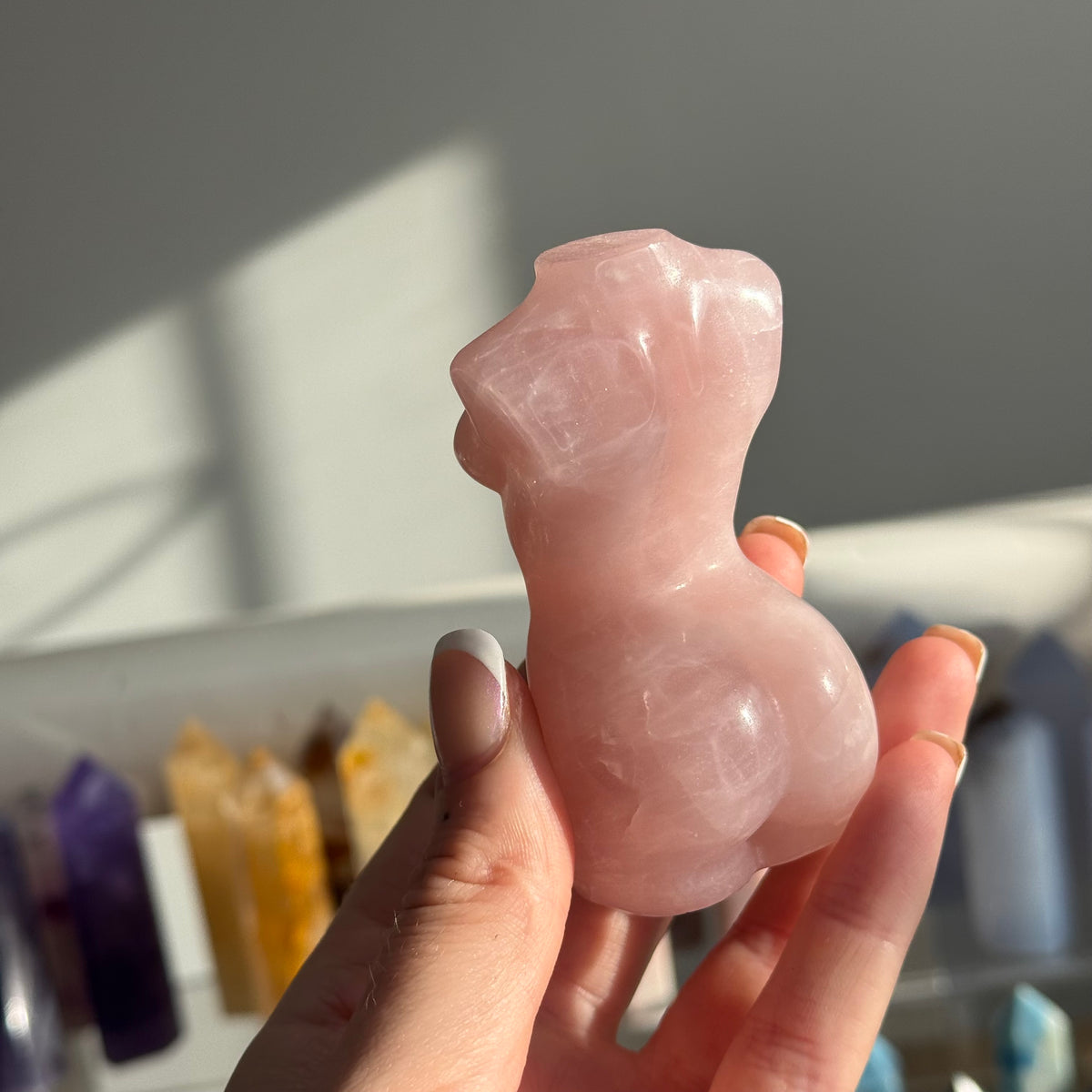 Rose Quartz Body Carving