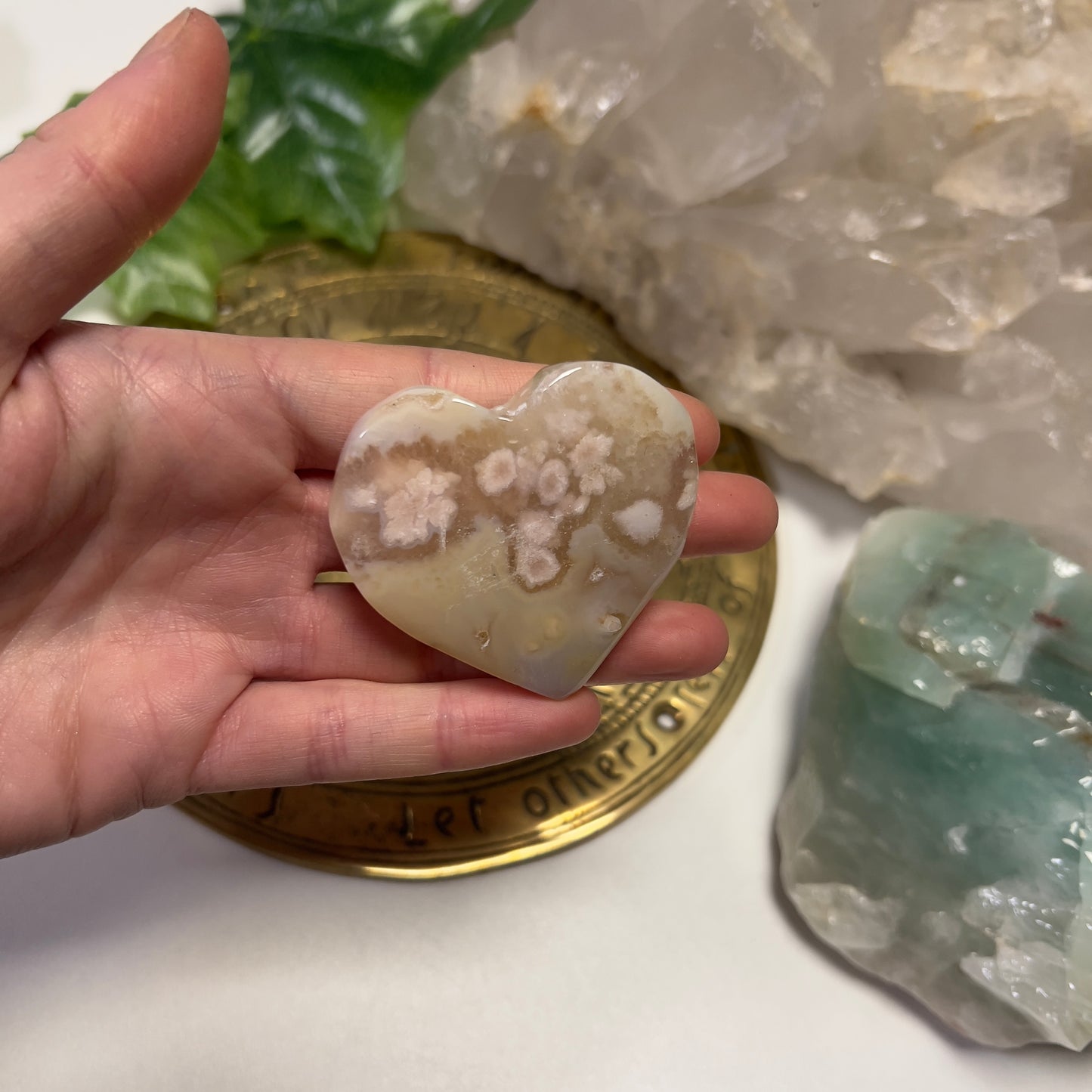 Blossom Agate Heart